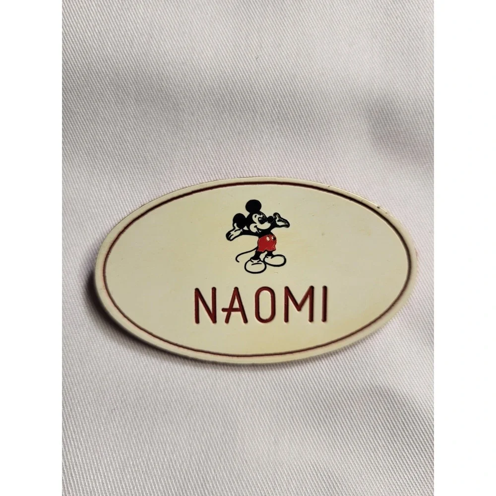 Original 1980s Vintage Mickey Mouse Name Tag Pin 